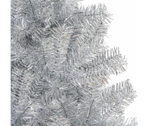 Mākslīgā Ziemassvētku Egle Ar Statīvu, 180 Cm, Sudrabaina, Pet Vidaxl