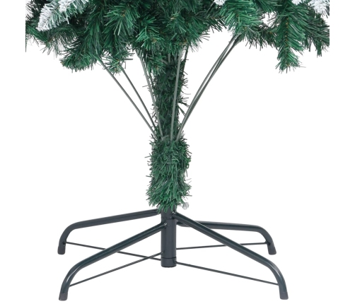 vidaXL mākslīgā Ziemassvētku egle, čiekuri, balts sniegs, 240 cm