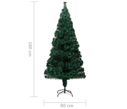 Ziemassvētku Egle Ar Statīvu, Zaļa, 180 Cm, Optiskā Šķiedra Vidaxl