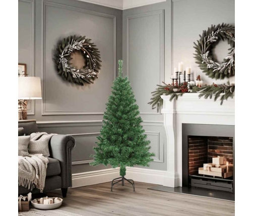 vidaXL mākslīgā Ziemassvētku egle, biezi zari, zaļa, 150 cm, PVC