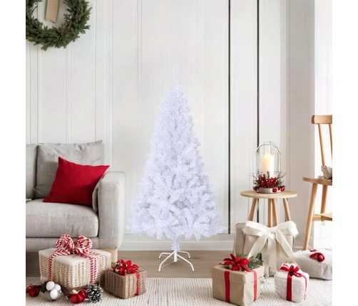 Mākslīgā Ziemassvētku Egle, Biezi Zari, Balta, 150 Cm, Pvc Vidaxl