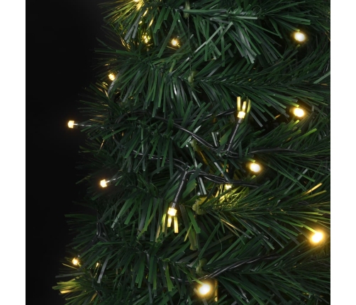 vidaXL izgaismota mākslīgā Ziemassvētku egle, saliekama, zaļa, 150 cm