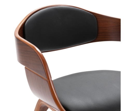 vidaXL virtuves krēsli, 4 gab., liekts koks un mākslīgā āda