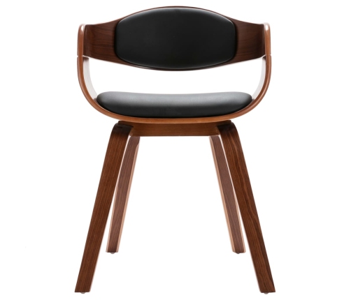 vidaXL virtuves krēsli, 6 gab., liekts koks un mākslīgā āda