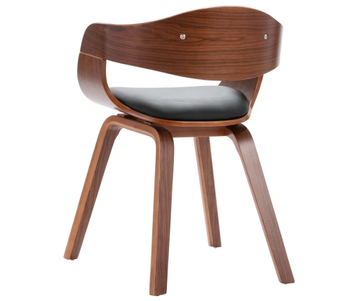 vidaXL virtuves krēsli, 6 gab., liekts koks un mākslīgā āda