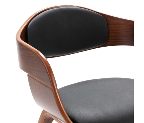 vidaXL virtuves krēsli, 6 gab., liekts koks un mākslīgā āda