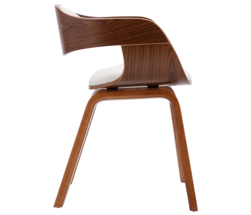 vidaXL virtuves krēsli, 4 gab., liekts koks un mākslīgā āda