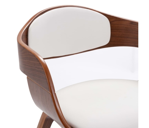 vidaXL virtuves krēsli, 4 gab., liekts koks un mākslīgā āda