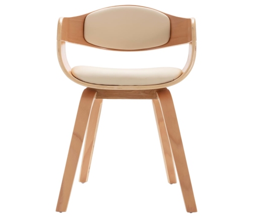 vidaXL virtuves krēsli, 4 gab., liekts koks un mākslīgā āda