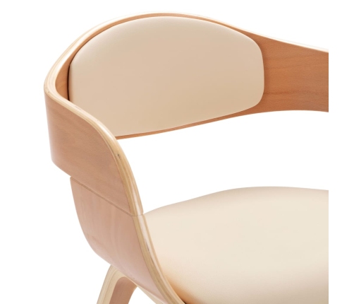 vidaXL virtuves krēsli, 4 gab., liekts koks un mākslīgā āda