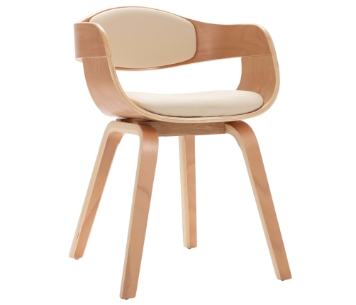 vidaXL virtuves krēsli, 6 gab., liekts koks un mākslīgā āda