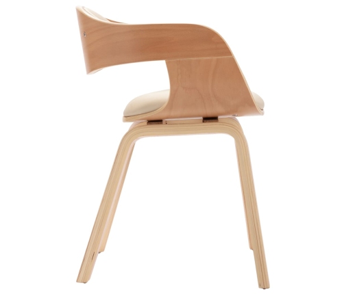 vidaXL virtuves krēsli, 6 gab., liekts koks un mākslīgā āda