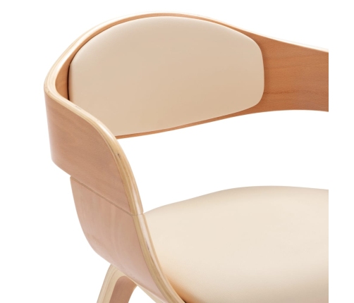 vidaXL virtuves krēsli, 6 gab., liekts koks un mākslīgā āda