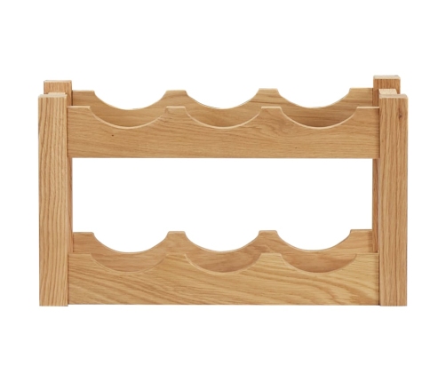 vidaXL vīna pudeļu plaukts 6 pudelēm, 37x21x21 cm, ozola masīvkoks