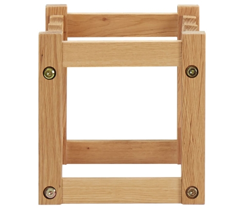 vidaXL vīna pudeļu plaukts 6 pudelēm, 37x21x21 cm, ozola masīvkoks