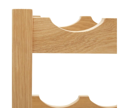 vidaXL vīna pudeļu plaukts 6 pudelēm, 37x21x21 cm, ozola masīvkoks