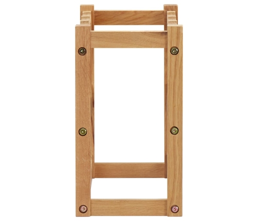 vidaXL vīna pudeļu plaukts 12 pudelēm, 47x21x36 cm, ozola masīvkoks