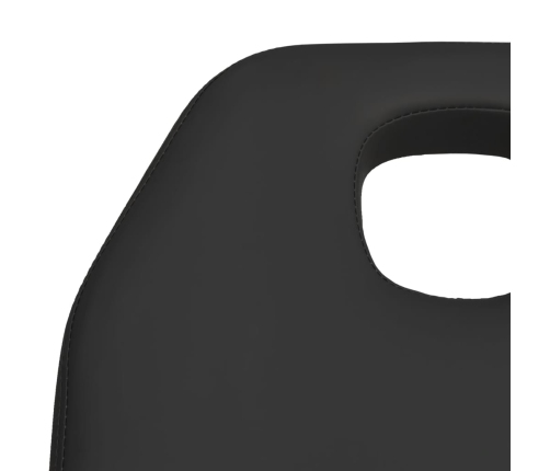 vidaXL masāžas galds, melns, 180x62x(87-112) cm