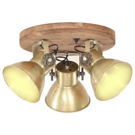 vidaXL griestu lampa, industriāls dizains, misiņa krāsā, 42x27 cm, E27