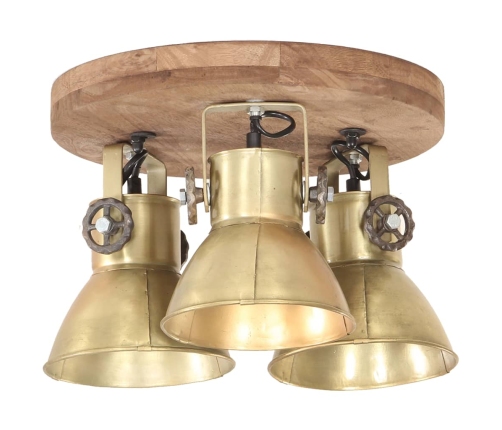 vidaXL griestu lampa, industriāls dizains, misiņa krāsā, 42x27 cm, E27