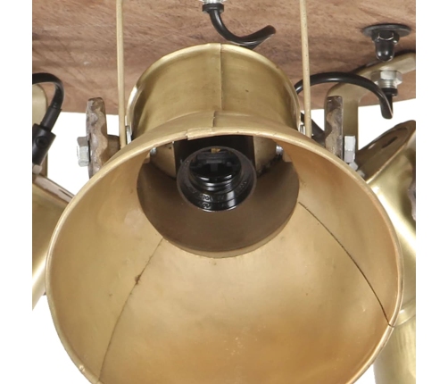 vidaXL griestu lampa, industriāls dizains, misiņa krāsā, 42x27 cm, E27