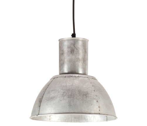 vidaXL griestu lampa, sudraba krāsā, apaļa, 25 W, 28,5 cm, E27
