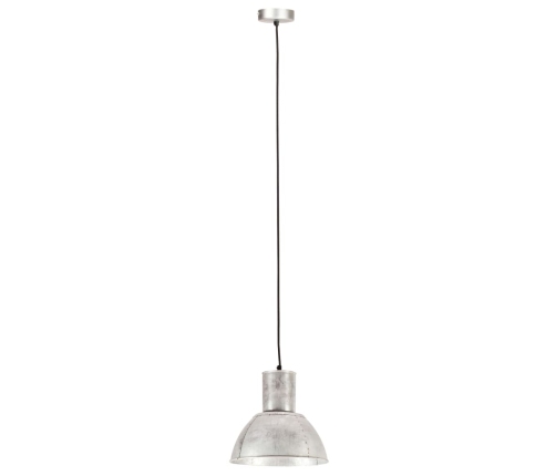 vidaXL griestu lampa, sudraba krāsā, apaļa, 25 W, 28,5 cm, E27