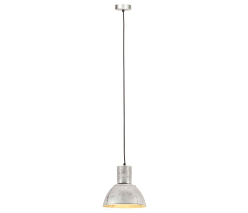 vidaXL griestu lampa, sudraba krāsā, apaļa, 25 W, 28,5 cm, E27