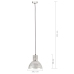 vidaXL griestu lampa, sudraba krāsā, apaļa, 25 W, 28,5 cm, E27