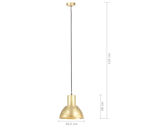 vidaXL griestu lampa, misiņa krāsā, apaļa, 25 W, 28,5 cm, E27