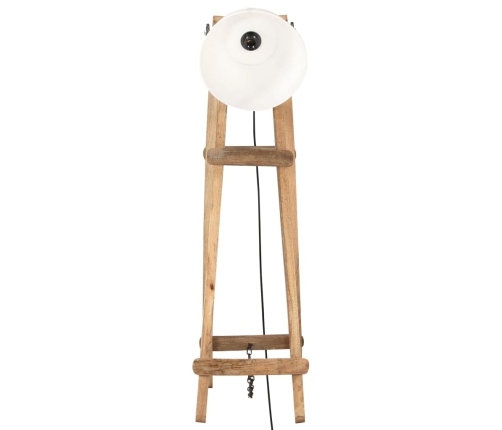 vidaXL grīdas lampas, 3 gab., mango masīvkoks, E27, baltas