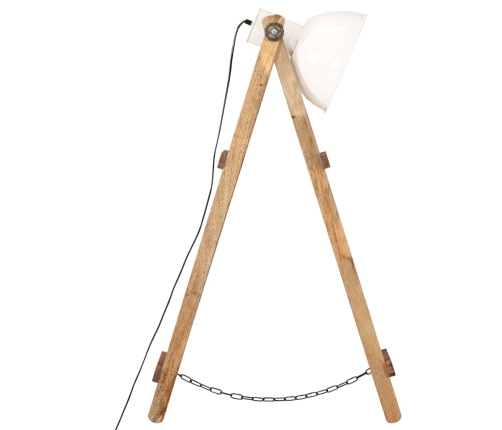 vidaXL grīdas lampas, 3 gab., mango masīvkoks, E27, baltas