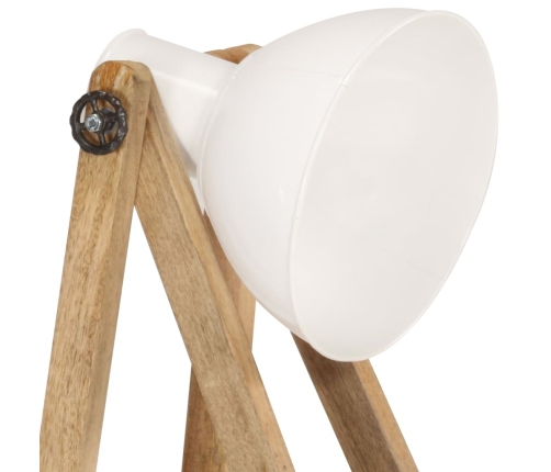 vidaXL grīdas lampas, 3 gab., mango masīvkoks, E27, baltas