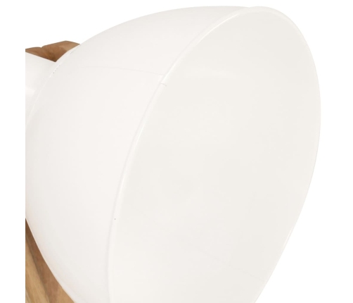 vidaXL grīdas lampas, 3 gab., mango masīvkoks, E27, baltas