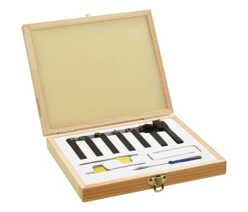 vidaXL 12-daļīgs virpošanas griežņu komplekts, 8x8 mm, 70 mm