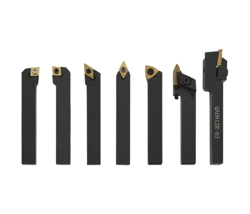 vidaXL 12-daļīgs virpošanas griežņu komplekts, 8x8 mm, 70 mm