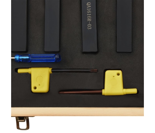 vidaXL 12-daļīgs virpošanas griežņu komplekts, 16x16 mm, 100 mm