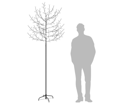 Ziemassvētku Koks, 220 Led, Vēsi Balta Gaisma, Ķirsis, 220 Cm Vidaxl