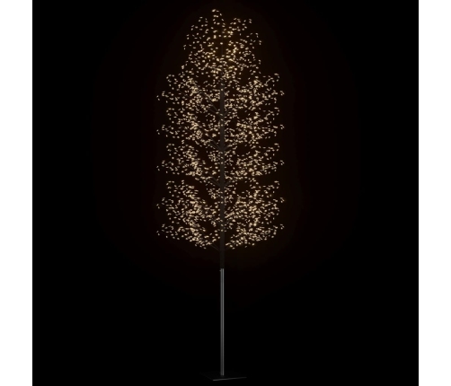 vidaXL Ziemassvētku koks, 2000 LED, silti balta gaisma, ķirsis, 500 cm