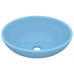 vidaXL izlietne, ovāla forma, 40x33 cm, matēta gaiši zila keramika