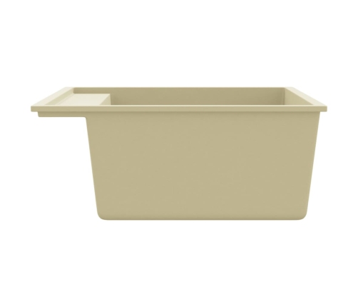 Virtuves Izlietne Ar Noteci, Bēšs Granīts Vidaxl