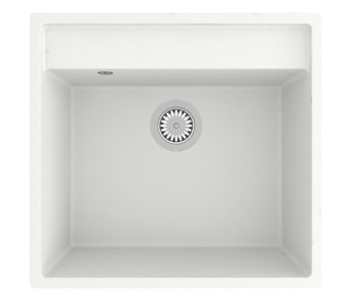 Virtuves Izlietne Ar Noteci, Balts Granīts Vidaxl