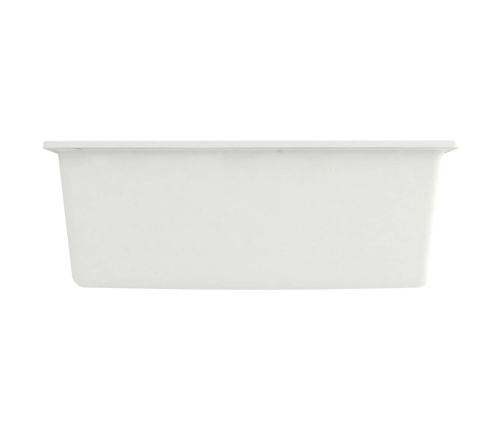 Virtuves Izlietne Ar Noteci, Balts Granīts Vidaxl