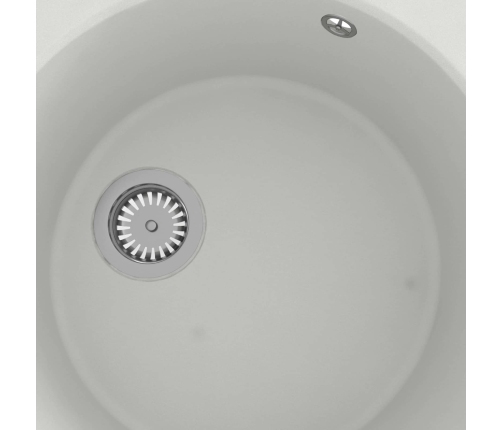 Virtuves Izlietne Balts 48 X 48 X 20.5 Cm Granīts Vidaxl