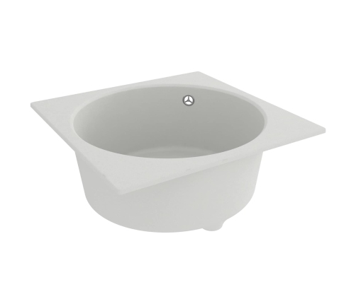 Virtuves Izlietne Balts 48 X 48 X 20.5 Cm Granīts Vidaxl