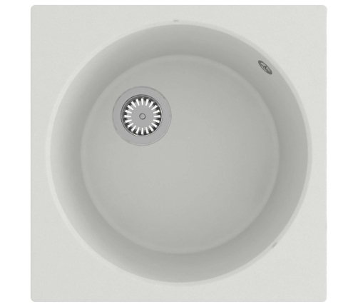 Virtuves Izlietne Balts 48 X 48 X 20.5 Cm Granīts Vidaxl