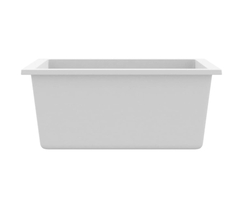 vidaXL virtuves izlietne ar noteci, balts granīts