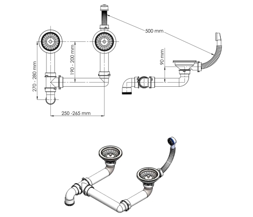 Virtuves Izlietne Balts 78 X 47 X 20.5 Cm Granīts Vidaxl