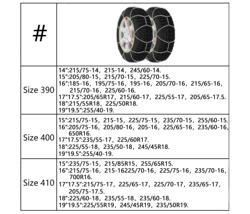 vidaXL auto riepu sniega ķēdes, 2 gab., 9 mm, KN130
