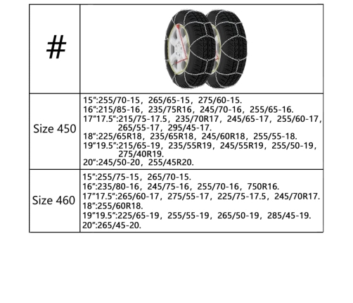 vidaXL auto riepu sniega ķēdes, 2 gab., 9 mm, KN130